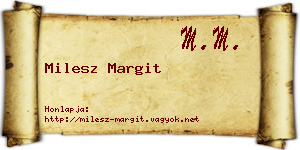 Milesz Margit névjegykártya
